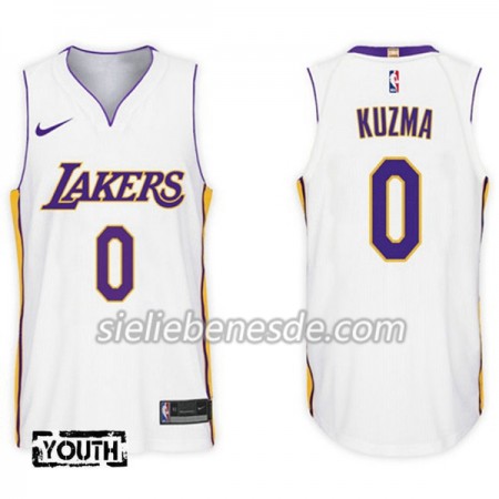 Kinder NBA Los Angeles Lakers Trikot Kyle Kuzma 0 Nike 2017-18 Weiß Swingman